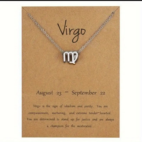 Virgo Zodiac Necklace for womens Girls Astrology Horoscope Necklace - Picture 2 of 6